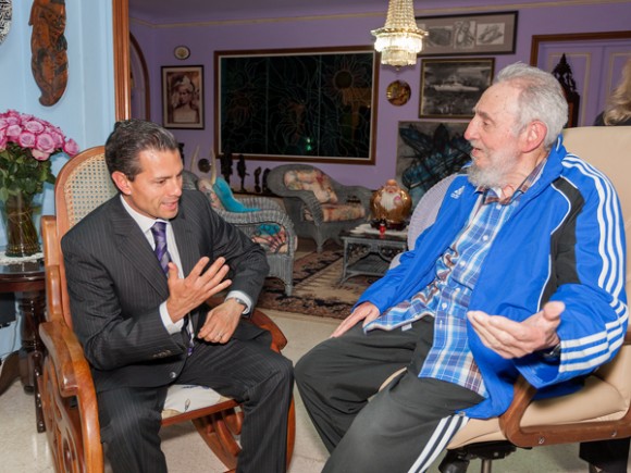 Fidel Castro und Enrique Peña Nieto