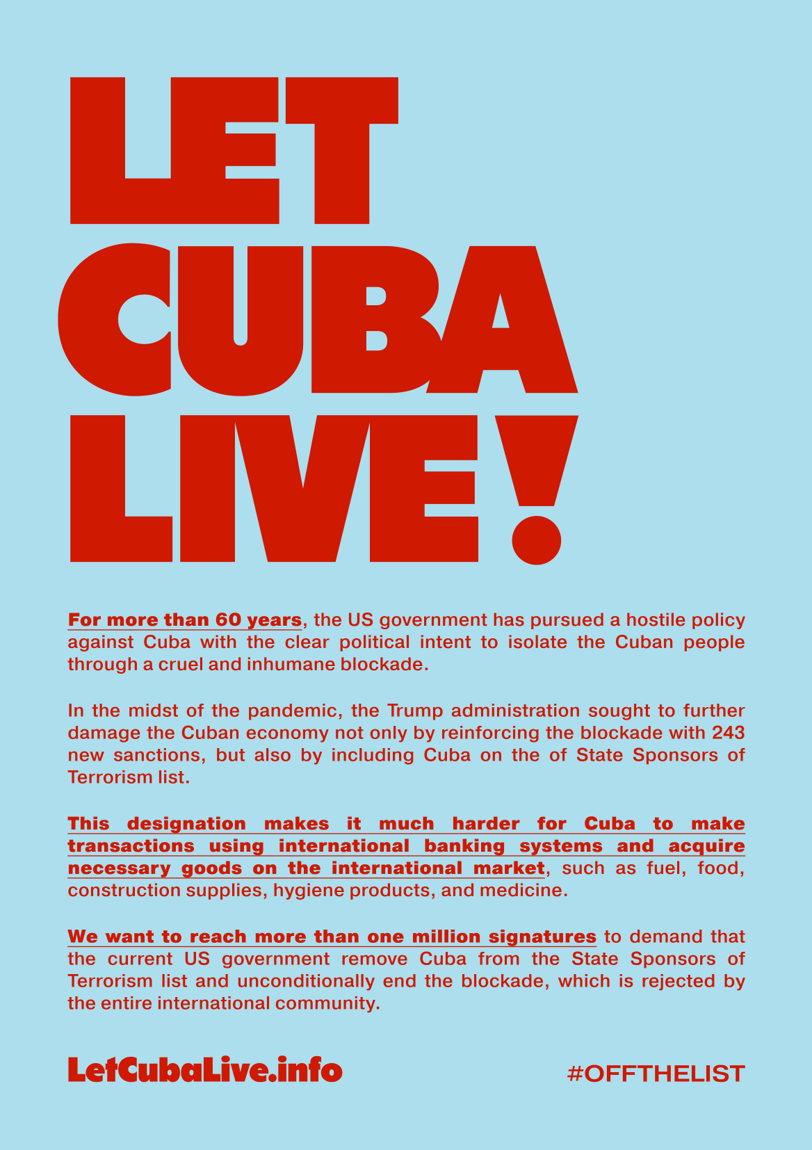 Let Cuba live !