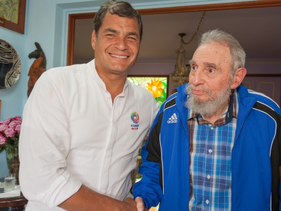 Fidel Castro und Rafael Correa, Präsident Ecuadors
