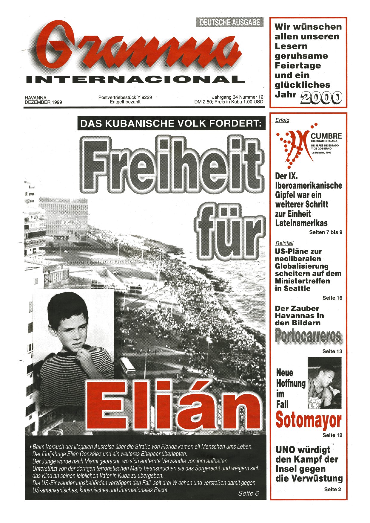 Granma Internacional Dezember 1999