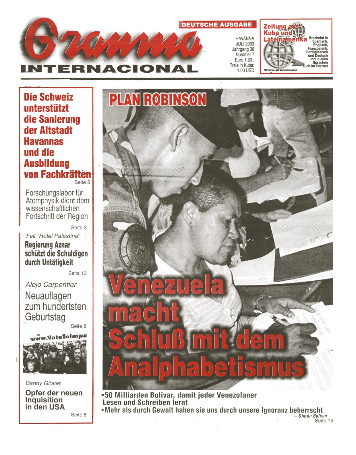 Granma Internacional Juli 2003