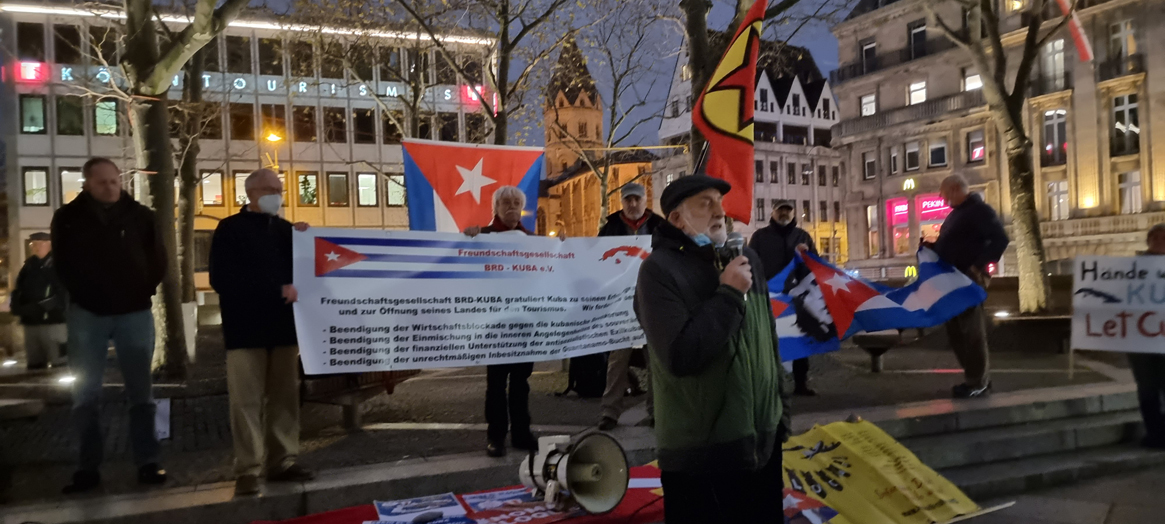 Kundgebung "Hände weg von Kuba" am 15.11. in Köln