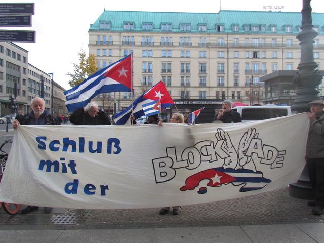 Protest der Kubafreunde in Berlin