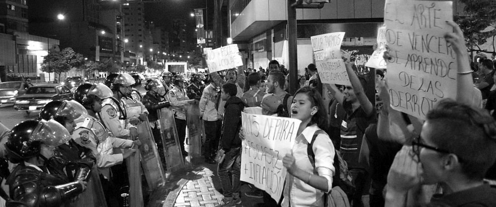 Chacao, Venezuela: Protest gegen die Regierungspolitik