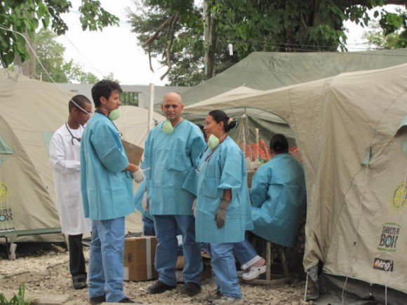 Kubanisches Cholera-Behandlungszentrum in Haiti