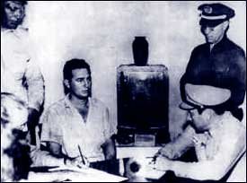Fidel Castro nach seiner Verhaftung 1953