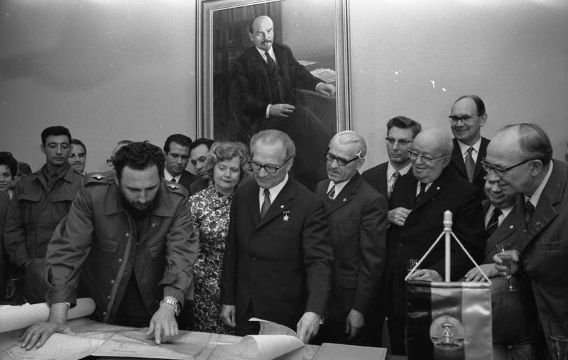 Fidel Castro und Erich Honecker