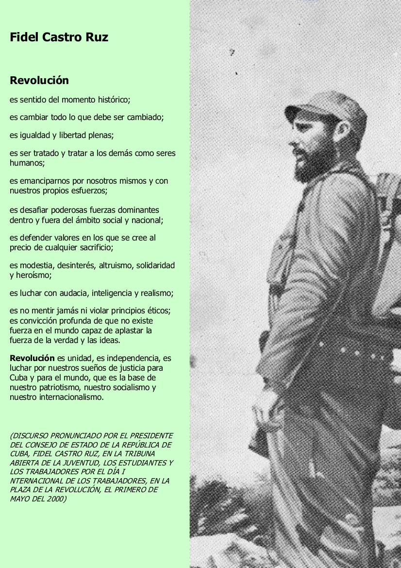 Fidel Castro: Revolución es