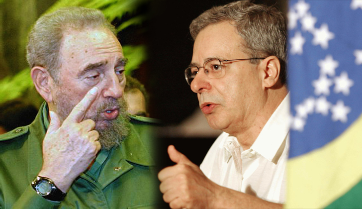Fidel Castro im freundschaftlichen Gespräch mit Frei Betto
