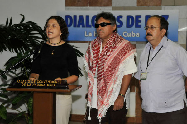 Mitglieder der Delegation der FARC