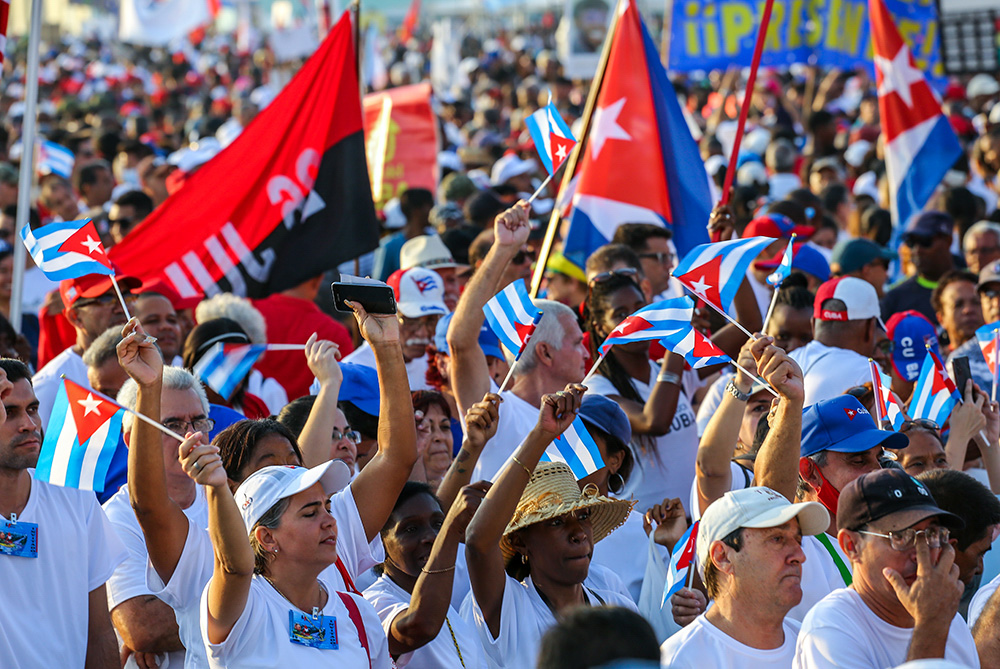 Kundgebung zum Tag der Arbeit in Havanna 2023