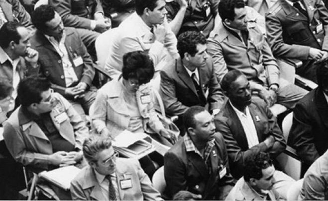 Delegierte auf dem Parteitag der PCC 1980