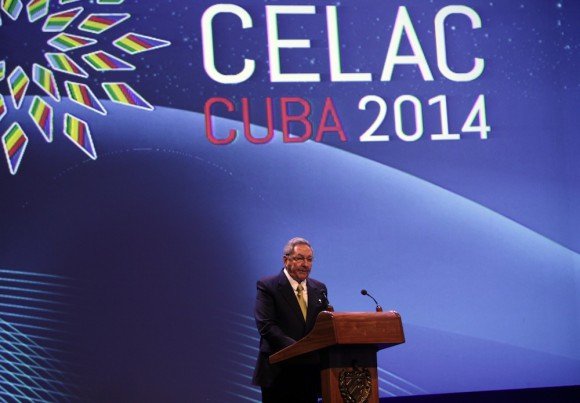Raúl Castro Ruz, Präsident des Staats- und des Ministerrats der Republik Kuba, auf dem II. Gipfeltreffen der Gemeinschaft der Lateinamerikanischen und Karibischen Staaten (CELAC), Havanna, 28. Januar 2014