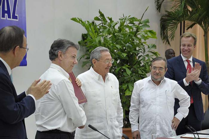 Raúl Castro, Friedensvereinbarung Kolumbien