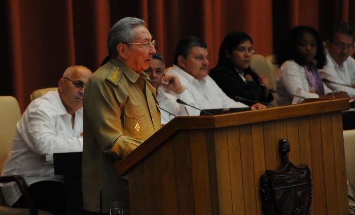 Raúl Castro, Rede vor der Nationalversammlung