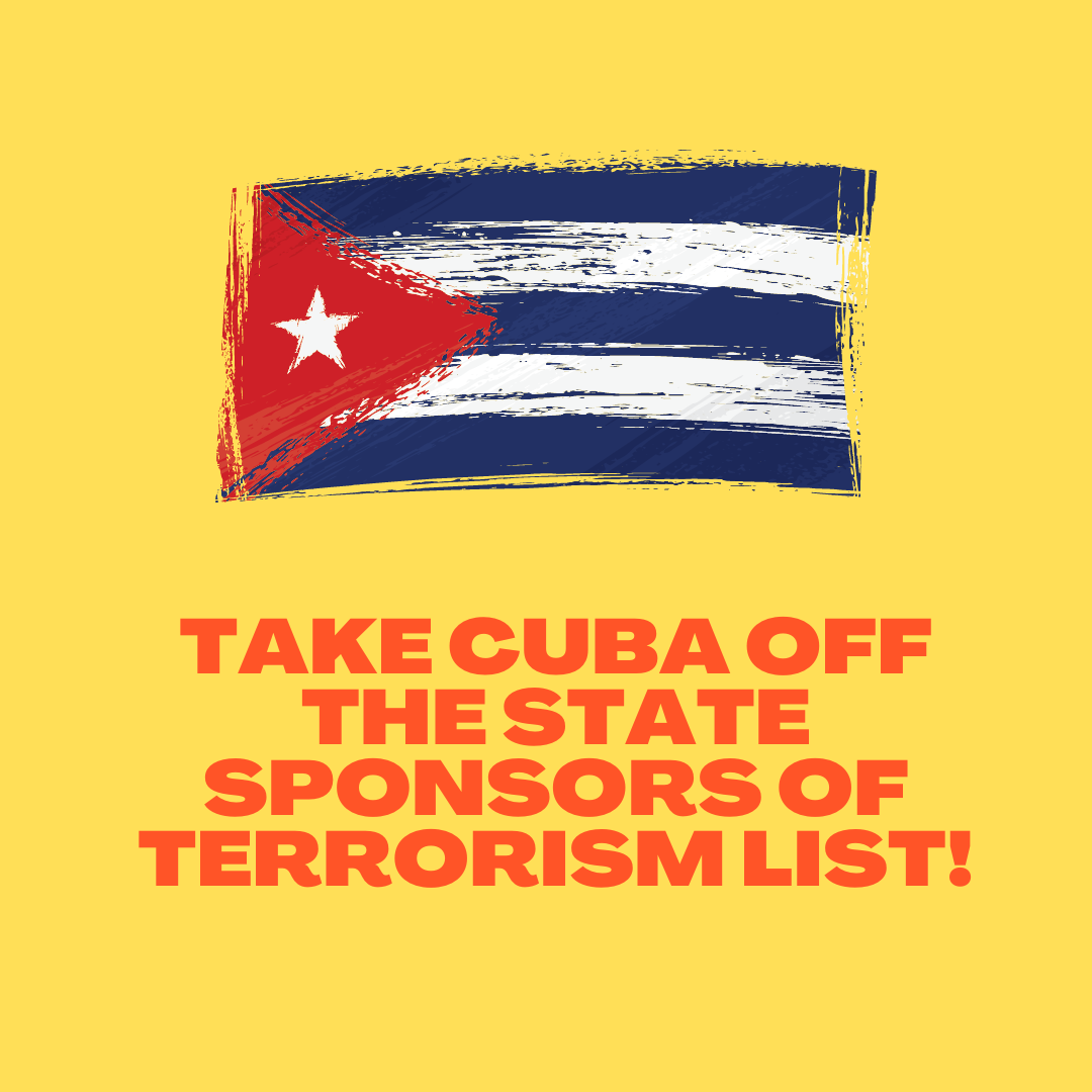 Get Cuba of the terrorlist