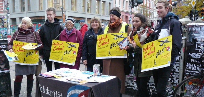 Von Cuba Sí organisierte Kundgebung in Hamburg