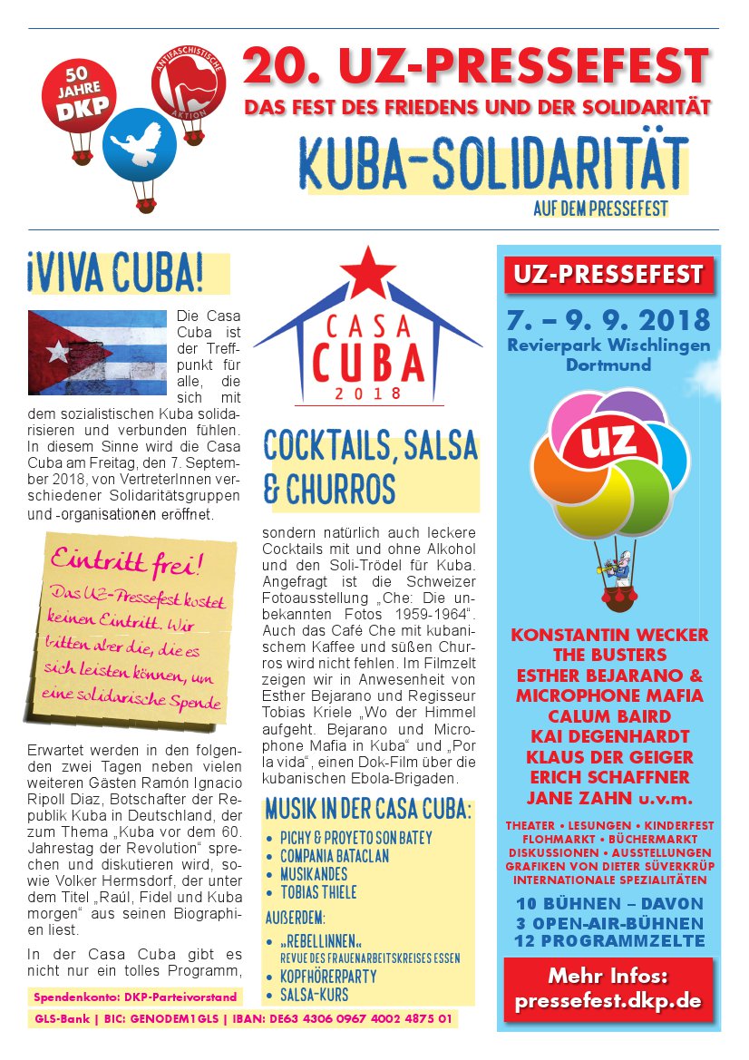 Kuba auf dem UZ Pressefest 2018