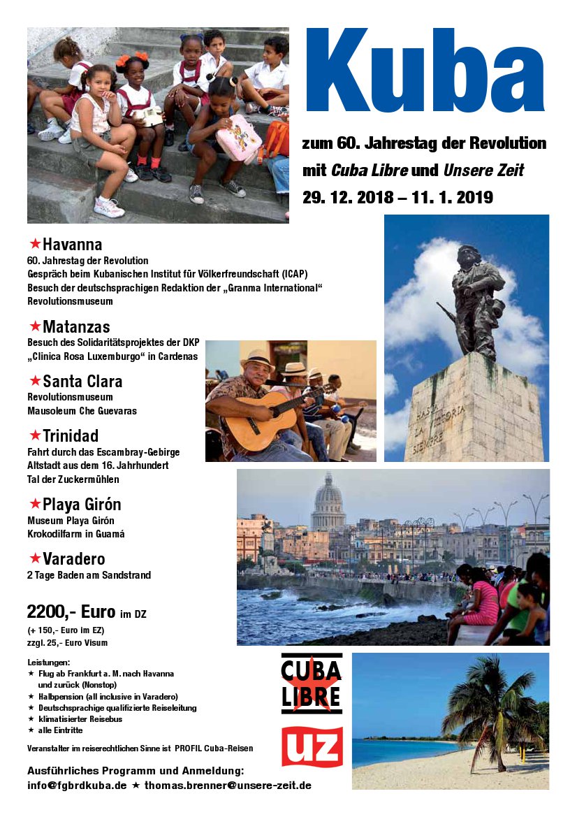 Kuba zum 60. Jahrestag der Revolution