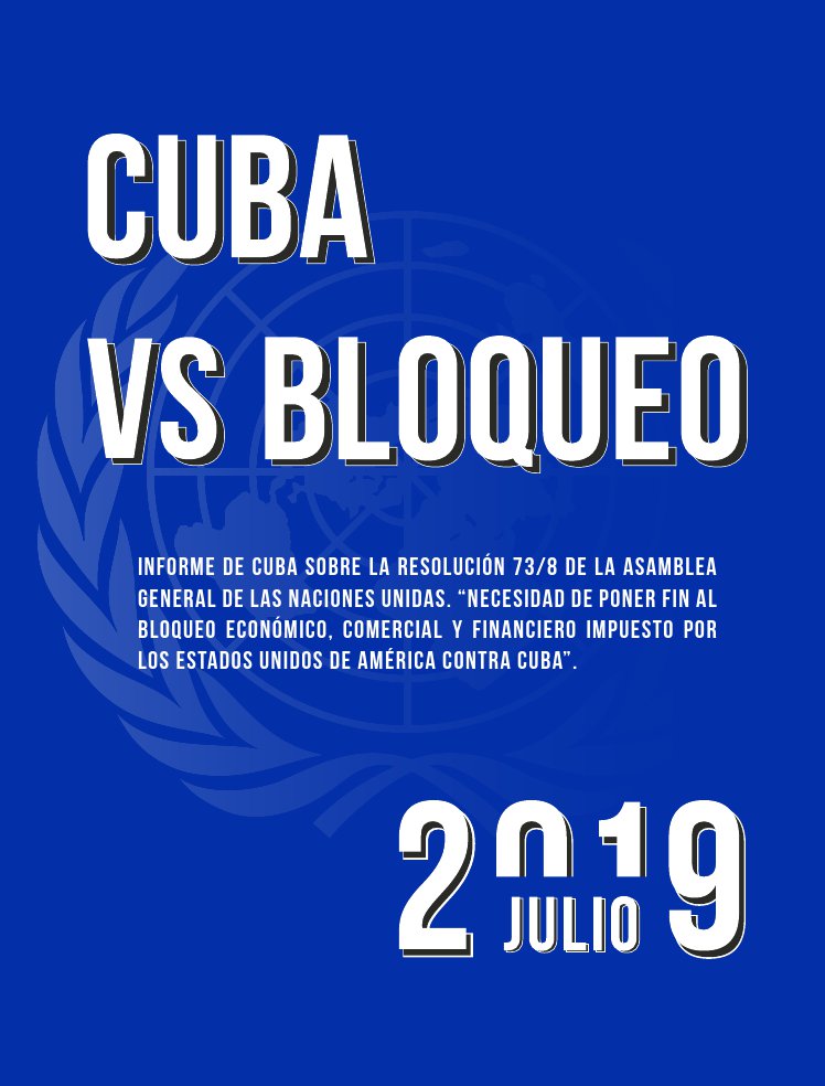 CUBA VS BLOQUEO 2019